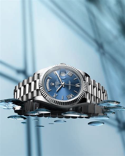 day date rolex blau|Rolex Day-Date 40 series.